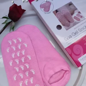 جوراب سیلیکونی صورتی – محافظ پاشنه و نرم‌کننده پوست پا